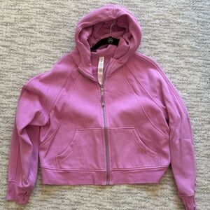 LIKE NEW! Lululemon Scuba Oversized Full-Zip Hoodie - Pink - M/L